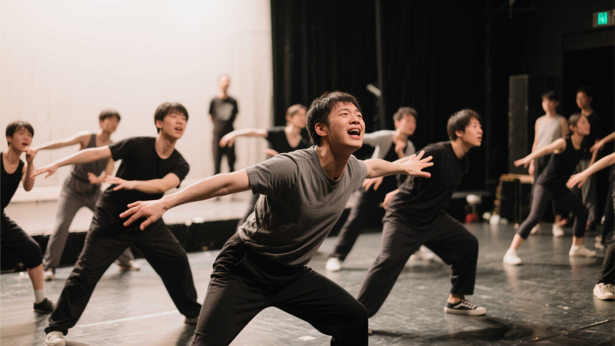 小钰分享照片:谁能想到表演课还是运动锻炼的一部分! 小钰分享照片:谁能想到表演课还是运动锻炼的一部分!